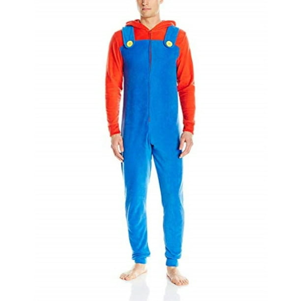 men's super mario bros union suit pajama costume, size l/xl Walmart