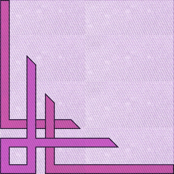 Ahgly Company Machine Washable Indoor Square Transitional Purple Area Rugs, 6' Square