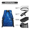 thumbnail image 4 of Rateoe A Blue Glitter Pattern Durable Student Backpack Laptop Bag- Ergonomic Design, Waterproof Twill Fabric - Ideal for School, Travel, and Outdoor Activities-One Size, 4 of 6