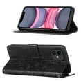thumbnail image 3 of Dteck iPhone 11 Case, Butterfly Patterned Wallet Case, Magnetic Hand Strap Credit Card Holder Slots Synthetic Leather Kickstand Protective Cover For iPhone 11, Black, 3 of 10