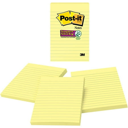 Sticky Note Graphic - Post-it Super Sticky Lined Notes 3 Pack, 4