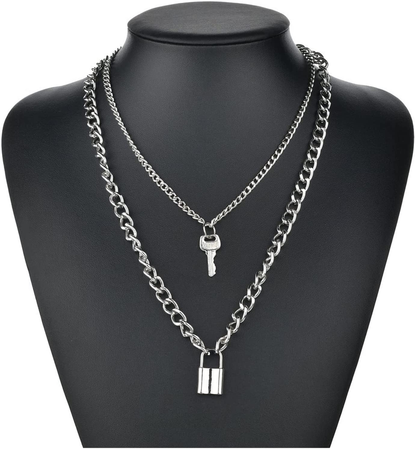 Chain On Neck Lock Charms Cross Heart 