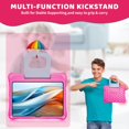 thumbnail image 4 of elitegadget Case for Onn 10.1 Inch Tablet (2024 Model) Gen 4 - Shockproof Lightweight Protective EVA Kids Kickstand Cover Case + 1 Stylus (Pink), 4 of 6