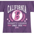 thumbnail image 3 of Barbie - Barbie Varsity League  - Girls Fitted Short Sleeve Graphic T-Shirt, 3 of 5