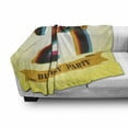 thumbnail image 3 of 21st Birthday Soft Flannel Fleece Throw Blanket, Invitation to an Birthday Party on a Yellow Radial Backdrop Image, Cozy Plush for Indoor and Outdoor Use, 50" x 60", Multicolor, by Ambesonne, 3 of 6