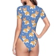 thumbnail image 4 of Naloa Corgi Women's Short-Sleeved Onesie, One-Piece Swimsuit for Parties, dates, clubs - X-Large, 4 of 9