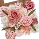 thumbnail image 1 of Set de ramo de flores artificiales de seda rosa Serwalin, 13 piezas, 1 of 9