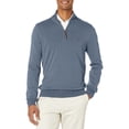 thumbnail image 1 of Jersey Tommy Hilfiger para hombre, manga larga, cierre en cuarto, azul marino, 1 of 3