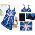 thumbnail image 4 of Women's UK Flag Union Jack British Ginger Power Costume Sequin Dress, 4 of 5