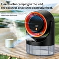 thumbnail image 6 of Cooling Fan, Portable Desktop Fan with Ice-Cold Air Function and Humidification, USB Rechargeable Air Circulator with 5 Speeds, Quiet Fan for Office Home Summer Use （Gray）, 6 of 6