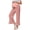 Pink, variant on Solid Color Pregnancy Maternity Women Flared Wide Leg Casual Pants
