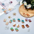 thumbnail image 5 of 1Box DIY Dangle Earring Making Kits Including 22Pcs 11 Colors Resin & Walnut Wood Pendants 44Pcs 2 Colors Brass Earring Hooks and 44Pcs 2 Colors Jump Rings Mixed Color, 5 of 6