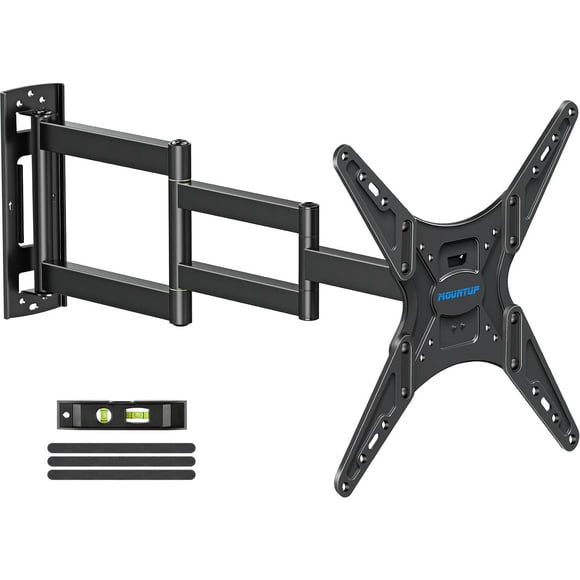 MOUNTUP Corner TV Wall Mount for Most 26-65 Inch TVs, Long Arm TV Mount with 30 Inch Extension Arm, Smooth Swivel Tilt Single Stu