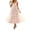 C1-Light Pink1033, variant on SONXAHE Floral Lace Midi Dress For Women Wrap V Neck Waist Tie Tulle Skirt Bridal Long Dress