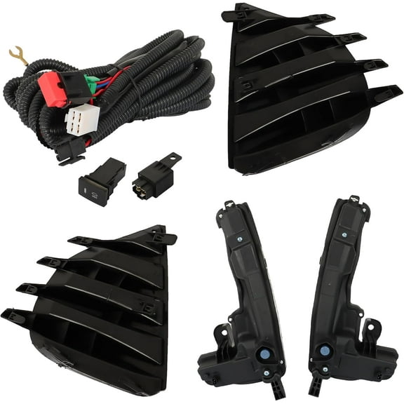 Labwork Left and Right Fog Lights Assembly Replacement for Toyota Corolla SE XSE 2017 2018 2019 Driver Passenger Side Clear Lens