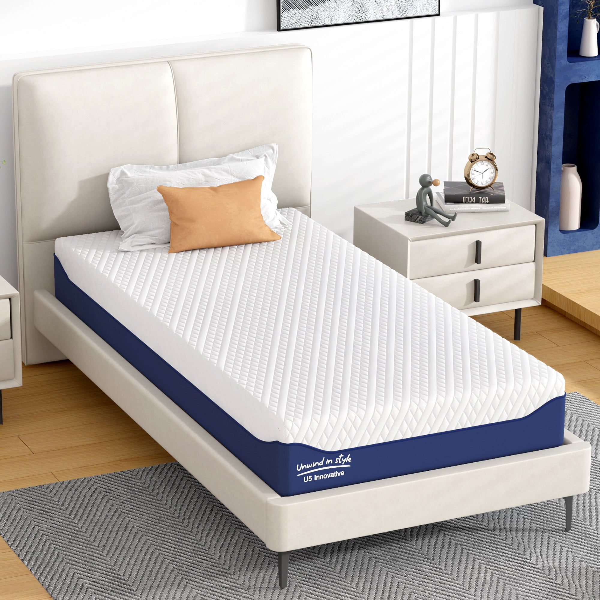 SogesSleep 10 Inch Green Tea Gel Memory Foam Mattress Twin