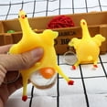 thumbnail image 4 of BiFandian Egg Laying Chicken Toy, Soft Rubber Kneading Ornament for Fun, Small Novelty Chicken Decoration for Desk, Stress Relief, Play, 4 of 9