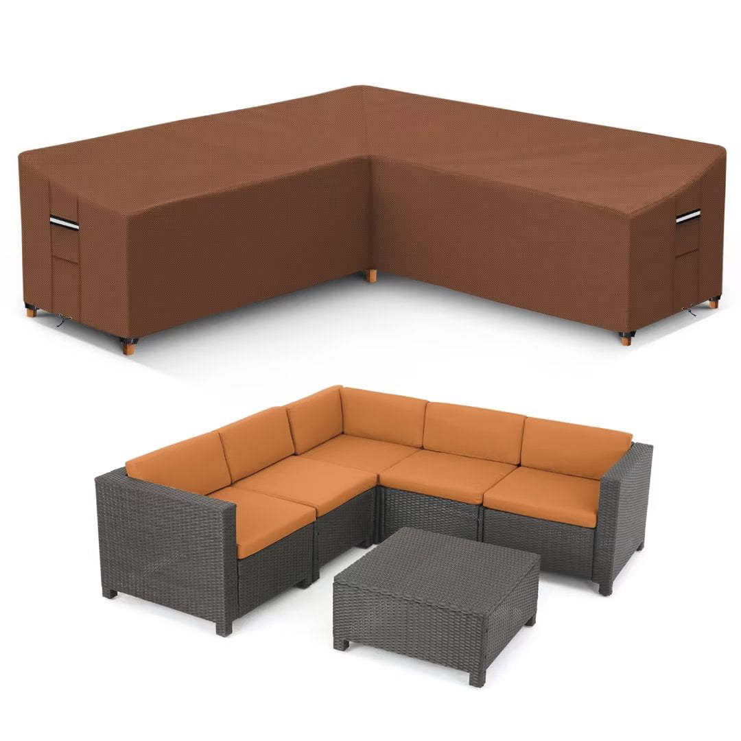 STARTWO Waterproof 100 Inch Patio VShaped Sectional Lounge Set Cover