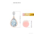 thumbnail image 3 of ANGARA Natural Bezel-Set Aquamarine Teardrop Pendant with Diamond in 14K Rose & White Gold for Women (Size-8x6mm) | March Birthstone, Anniversary, Jewelry Gift for Women | Natural Aquamarine Necklace, 3 of 8
