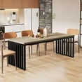 thumbnail image 3 of Tribesigns 78.74" Long Rectangle Dining Table, Industrial Dining Table for 6-8 Person, Wood Kitchen Table with Heavy Duty Metal Frame (Without Chair), 3 of 5
