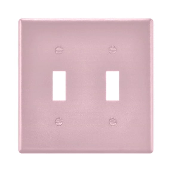 2 Gang Light Switch Cover Plate Soft Pink Wall Plate Decorate Electrical Outlet Cover Plates 4.56”x4.48”