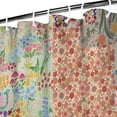 thumbnail image 3 of Pioneer Flower Floral Print Pattern Shower Curtain 36"x72" ,Bathroom Decorative Shower Curtains Set with 12 Hooks,Modern Waterproof Washable Shower Curtain, 3 of 6