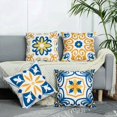 thumbnail image 3 of Juego de 4 Fundas de Almohada Impermeables para Exteriores,18.0x18.0 Pulgada,Fundas Almohada Decorativas con Flores Mandala,Fundas de Almohada con Geométrico Estilo Bohemio, 3 of 5