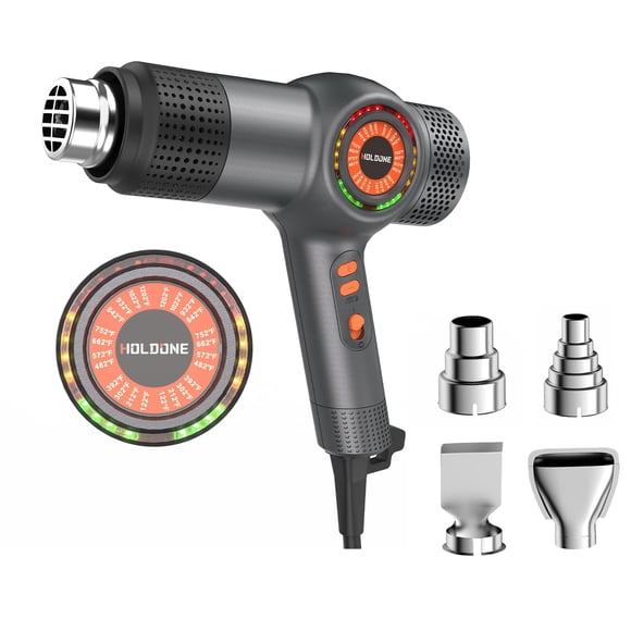 Pistola de calor Holdone Fast Heating, 1800 W, 50-650 °C, LED, 3 colores