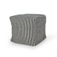 thumbnail image 5 of Noble House Jathniel Boho Yarn Pouf, Black and White, 5 of 7