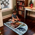 thumbnail image 4 of Christmas Door Mat, Holiday Welcome Rug, Soft Washable Festive Half Round Carpet, For Household Winter Decoration and Holiday House Decor, 4 of 5