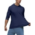 thumbnail image 6 of Sanmadrola Mens UPF 50+ Sun Protection Hoodie Fishing Shirts for Men Long Sleeve SPF Hiking Running Workout Thumbhole Shirt Hooded Quick Dry Lightweight, 6 of 8