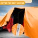 thumbnail image 4 of Funda para Coche Impermeable Unique Bargains para Todo Clima Automotriz Exterior Anti-UV Protección Sol Lluvia Funda Exterior Completa para Honda civic 210D-PU Naranja con Franjas Reflectantes, 4 of 4