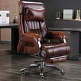 thumbnail image 3 of Ergonomic Computer Office Chair Luxury Recliner Gaming Comfortable Reading Leather Chair Cushion Silla Gaming Office Furniture My Lux Decor Round, 3 of 19