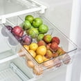 thumbnail image 3 of Diskary Fridge Drawer Organizer  Refrigerator Organizer Bins  Pull Out with Handle  Fridge Shelf Holder Storage Box  Clear Container for Food Drinks Eggs Fruit, 3 of 8