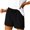 Black, variant on Solid Color Mid Waist Thong Panties for Women - Low Waist Comfy Yoga Briefs, Soft Breathable 3-Sided Base Layer for Daily Sport Wear