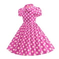 thumbnail image 4 of Gubotare Cute Dresses for Girls Girl's Summer Dresses Ruffled Sleeves Tiered Swing Sundress with Pockets Size 7-8T (Hot Pink,7-8 Years), 4 of 9