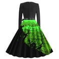 thumbnail image 3 of Robe Longue pour Femmes Été, Robe d'Été Décontractée pour Femmes, Mode Féminine Décontractée Imprimée Manches Longues Col Rond, 3 of 3