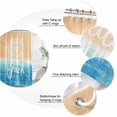 thumbnail image 6 of Blue Coastal Waterproof Fabric Shower Curtain,Life Is Better At The Beach Beach Waterproof Fabric Shower Curtain for Bathroom Curtains Bathtubs Hotel Shower Curtains with 12 Hooks Standard 66x72, 6 of 8