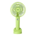 thumbnail image 1 of DOLITY Mini Hand Held Fan Personal Desk Table Fan with Base for Traveling Outdoor Multifunctional Adjustable 3 Speeds Small Personal Fan Table Fan green, 1 of 9