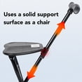 thumbnail image 3 of Bailes Plegables con asiento, taburete plegable de caña no es slip múltiple para caminar, 3 of 7