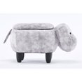 thumbnail image 6 of Home 2 Office Kids Dog Puppy Fabric Storage Ottoman/Stool in Gray and Black, 6 of 11