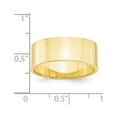 thumbnail image 4 of Auriga Fine Jewelry 10K Yellow Gold 8mm Lightweight Flat Wedding Band for Women Size- 13, 4 of 5
