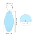 thumbnail image 2 of Uxcell Vintage Motel Keychain Blank Hotel Keychain Rhombus Retro Key Tags Sky Blue, 2 of 7