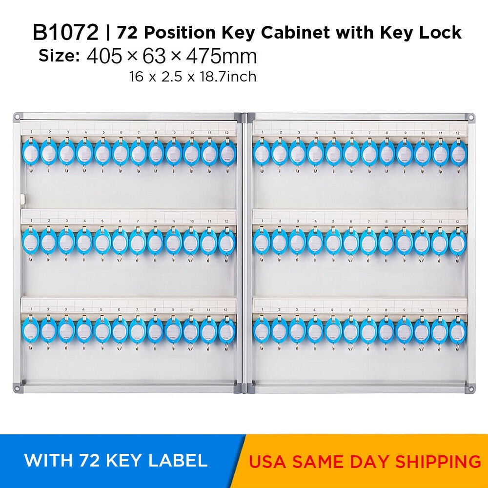 Wall Mount Car Home Key Box Cabinet Organizer with Lock - Metal Storage ...