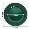 thumbnail image 3 of BalsaCircle 24 Hunter Green 13" Crystal Beaded Acrylic Wooden Textured Round Charger Plates, 3 of 8