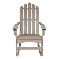 Shine Company Traditional Cedar Wood Adirondack Porch Rocker in Gray