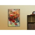 thumbnail image 2 of wall26 Canvas Print Wall Art Grunge Watercolor Red Poppy Flowers on Wood Panels Nature Wilderness Digital Art Realism Chic Colorful Multicolor Ultra for Living Room, Bedroom, Office - 32"x48&quo, 2 of 4