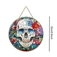 thumbnail image 3 of Clearance Under $1! 1PC 5.9in Acrylic Skeleton Hanging Ornament, Mexican Sugar Skull Disc Decor for Window, Acrylic, (One Size, Sky Blue), 3 of 8