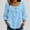 Light Blue, variant on CYMMPU Women's Summer Bow-Tie Square Neck Blouse, Puff Sleeve Lightweight Casual Top Light Blue XXL