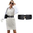 thumbnail image 1 of Shiqi Ceinture Large pour Femmes Ceinture Élastique Extensible Mode en Cuir, 1 of 4